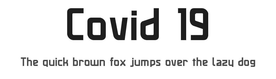 Covid 19 by Peter Wiegel — Sans Serif Font