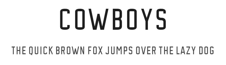 Cowboys by Vladimir Nikolic — Sans Serif Font