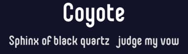Coyote by James Barnardo — Sans Serif Font — thumbnail 2
