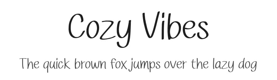 Cozy Vibes by Soul Vibes — Script Handwritten Font