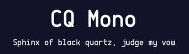 CQ Mono by Chequered Ink — Sans Serif Font — thumbnail 2