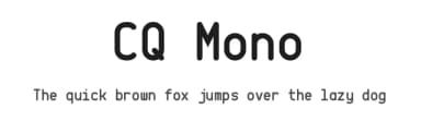 CQ Mono by Chequered Ink — Sans Serif Font — thumbnail 1