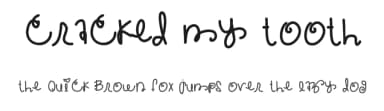 Cracked My Tooth by Des Gomez — Script Handwritten Font — thumbnail 1