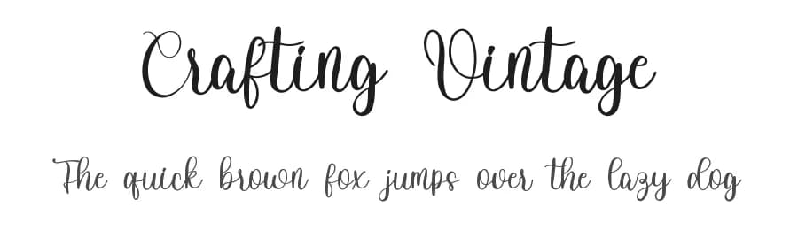 Crafting Vintage by FreshtypeINK — Script Handwritten Font
