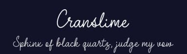 Cranslime by Lemonthe — Script Handwritten Font — thumbnail 2