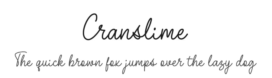Cranslime by Lemonthe — Script Handwritten Font