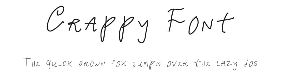 Crappy Font by Nerdle Pants — Script Handwritten Font — preview 1