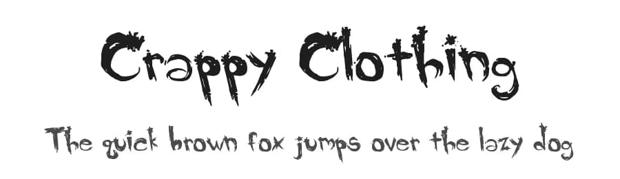 Crappy Clothing by InkNThreads — Script Handwritten Font