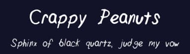 Crappy Peanuts by Mike — Script Handwritten Font — thumbnail 2