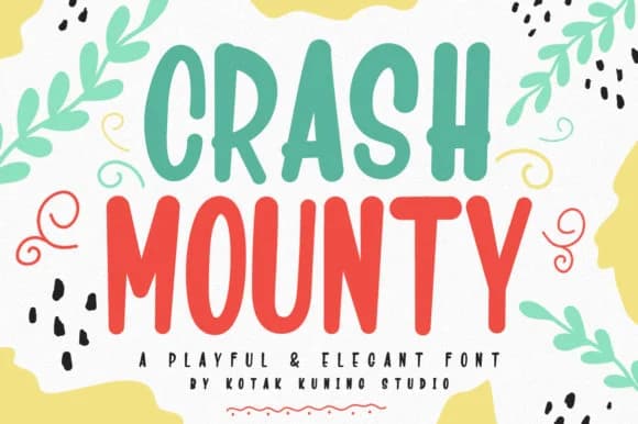 Crash Mounty Font by Kotak Kuning Studio — Script Handwritten Font