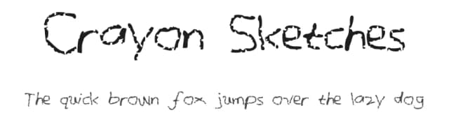 Crayon Sketches by Malvolio — Script Handwritten Font