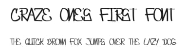 Craze One's first font by CrazeCo.com.au — Script Handwritten Font — thumbnail 1