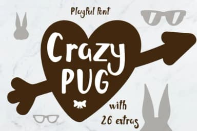 Crazy Pug Font by Illustrator Guru — Script Handwritten Font — thumbnail 1
