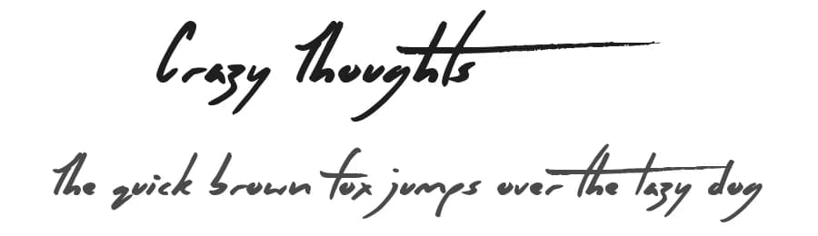 Crazy Thoughts by JSH creates — Script Handwritten Font