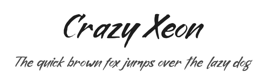 Crazy Xeon by Mytype Studio — Script Handwritten Font