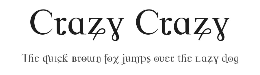 Crazy Crazy by Manfred Klein — Sans Serif Font
