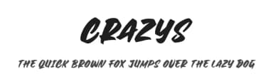 Crazys by Kong Font — Script Handwritten Font — thumbnail 1