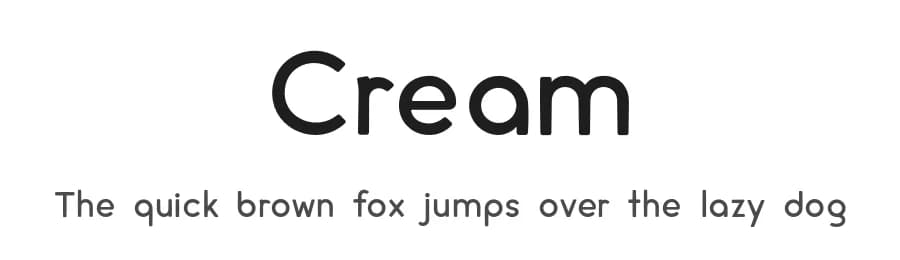 Cream by Shaped Fonts — Sans Serif Font