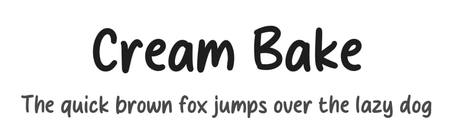Cream Bake by MJType — Script Handwritten Font