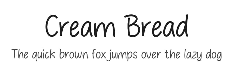 Cream Bread by MJType — Script Handwritten Font