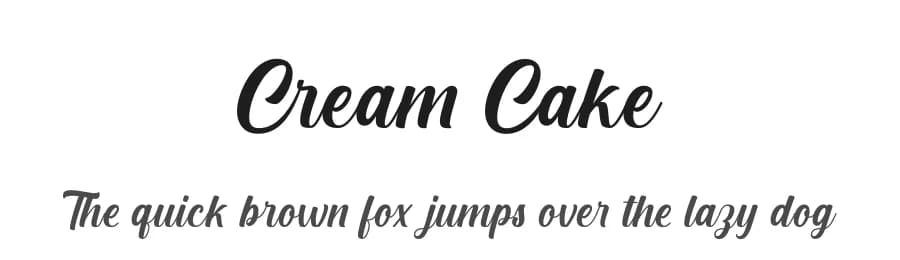Cream Cake by Ef Studio — Script Handwritten Font