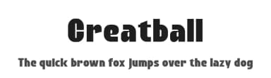 Creatball by ffeeaarr — Sans Serif Font — thumbnail 1