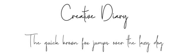 Creative Diary by Behind the Ink — Script Handwritten Font