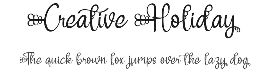 Creative Holiday by Scratchones — Script Handwritten Font