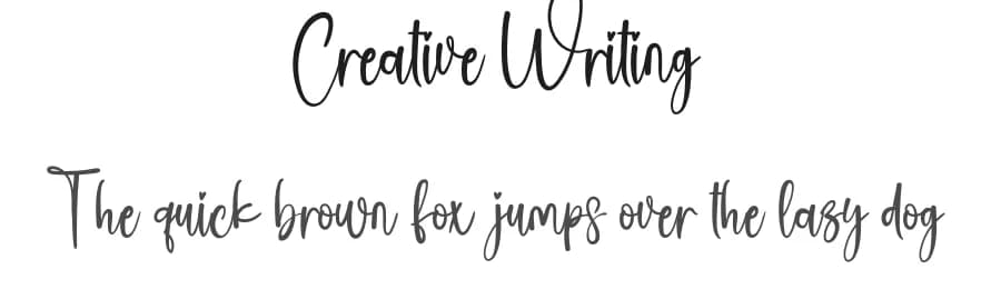 Creative Writing by Id: #6888964 — Script Handwritten Font