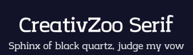 CreativZoo Serif by Steve Gardner — Serif Font — thumbnail 2