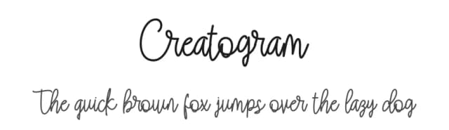 Creatogram by Basni.std — Script Handwritten Font