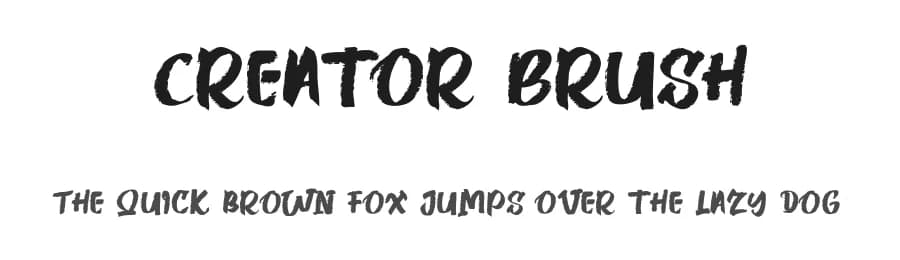Creator Brush by share font — Script Handwritten Font