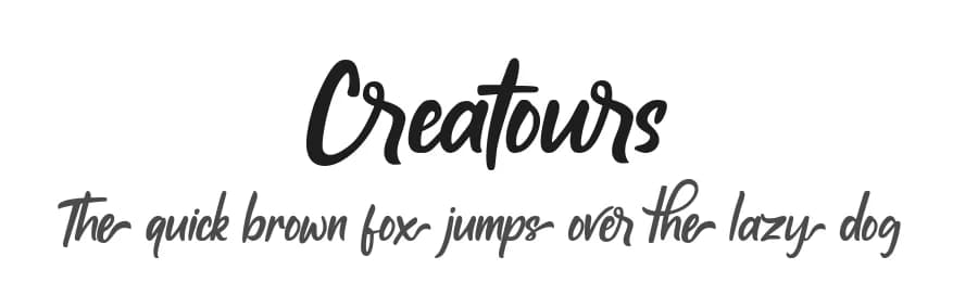 Creatours by Green Adventure Studio — Script Handwritten Font