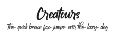 Creatours by Green Adventure Studio — Script Handwritten Font — thumbnail 1