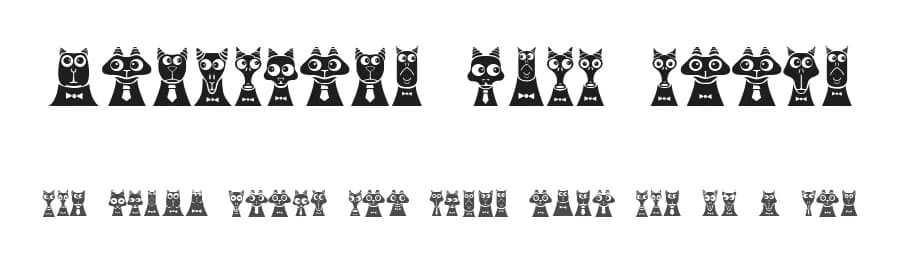 Creatures with Horns by Vladimir Nikolic — Dingbats Font