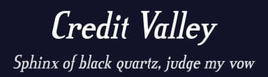 Credit Valley by Typodermic Fonts — Serif Font — thumbnail 2