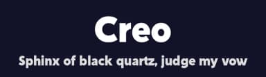 Creo by Wahyu & Sani Co. — Sans Serif Font — thumbnail 2
