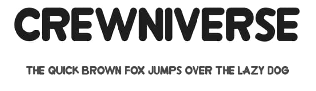 Crewniverse by MaxiGamer — Sans Serif Font