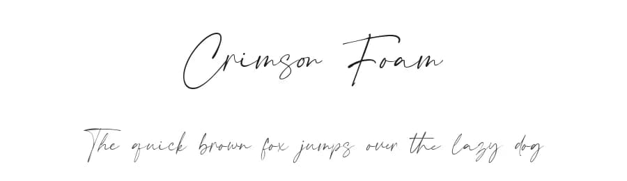 Crimson Foam by Typetemp Studio — Script Handwritten Font