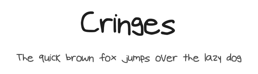 Cringes by Andrew Zep — Script Handwritten Font