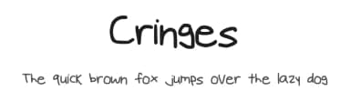 Cringes by Andrew Zep — Script Handwritten Font — thumbnail 1