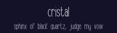 Cristal by Manuel Ramos — Sans Serif Font — thumbnail 2