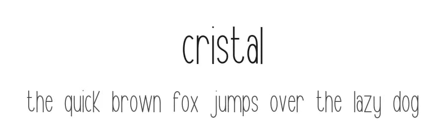 Cristal by Manuel Ramos — Sans Serif Font