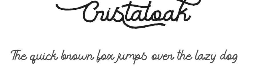 Cristaloak by PutraCetol Studio — Script Handwritten Font