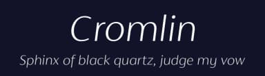 Cromlin by Font People — Sans Serif Font — thumbnail 2