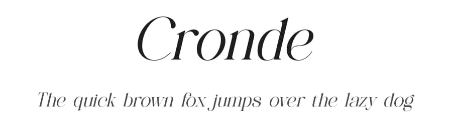 Cronde by ToniStudio — Serif Font
