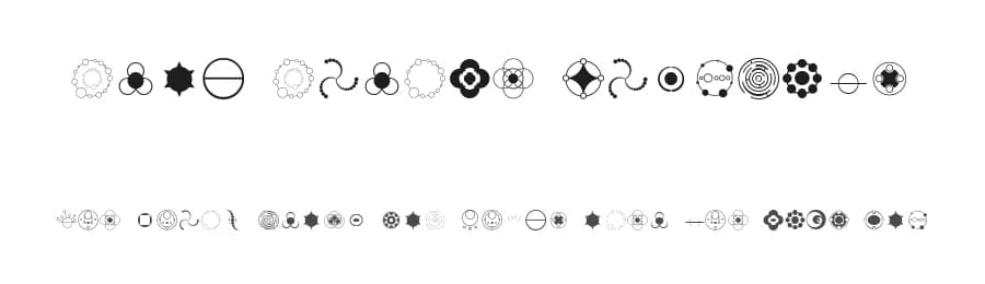 Crop Circle Dingbats by David Hirmes — Dingbats Font