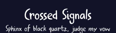Crossed Signals by D K — Script Handwritten Font — thumbnail 2