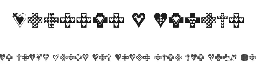Crosses n Hearts by Fonts & Things — Dingbats Font