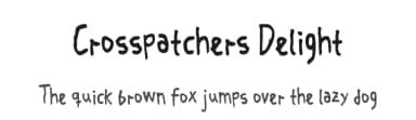 Crosspatchers Delight by Pizzadude — Script Handwritten Font — thumbnail 1